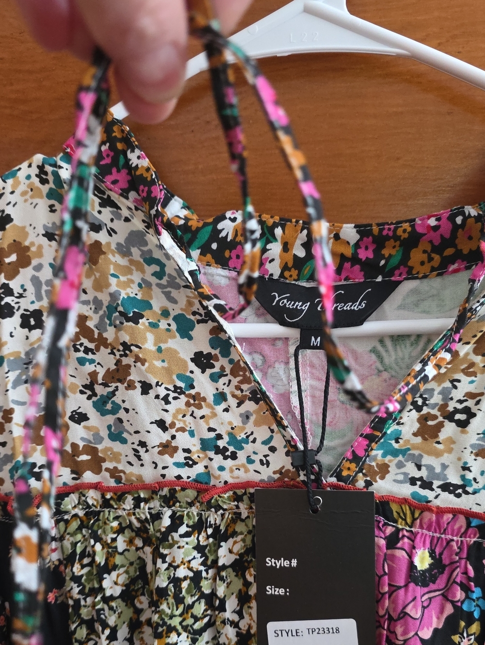 Young Threads Patchwork Boho Tunic Top - Picture 6 of 8